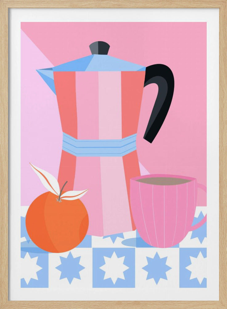 Stilleven met mokkapot | Poster
