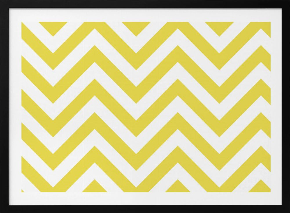 Chevron Yellow and White | Poster