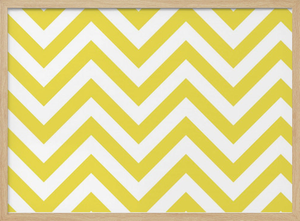 Chevron Yellow and White | Poster