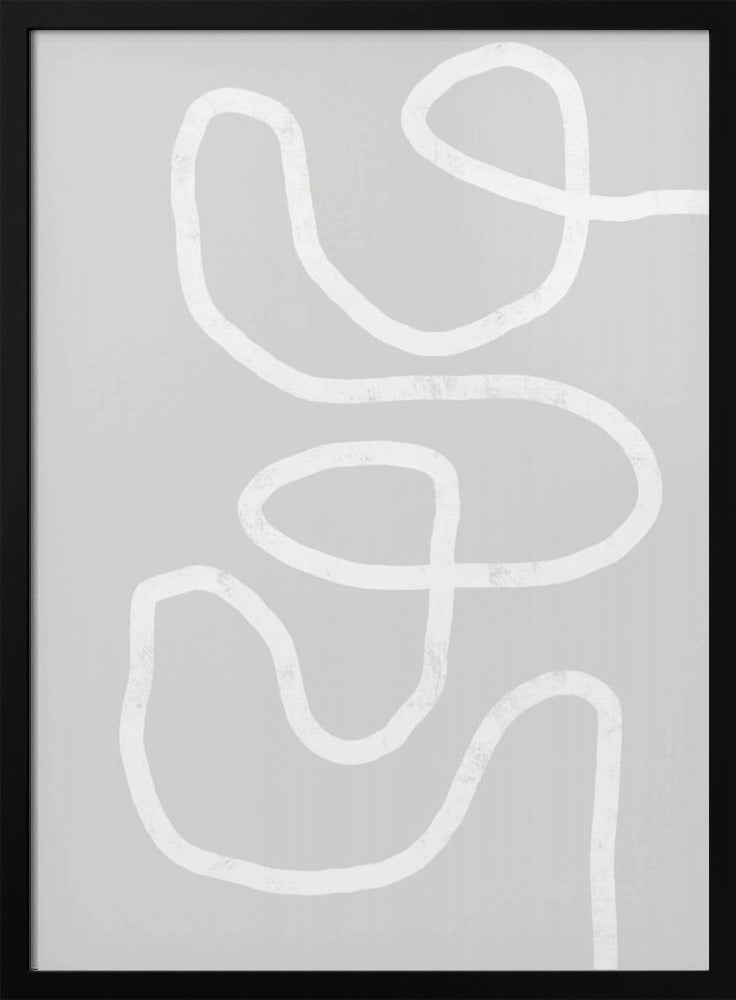 Abstracte witte kronkel | Poster