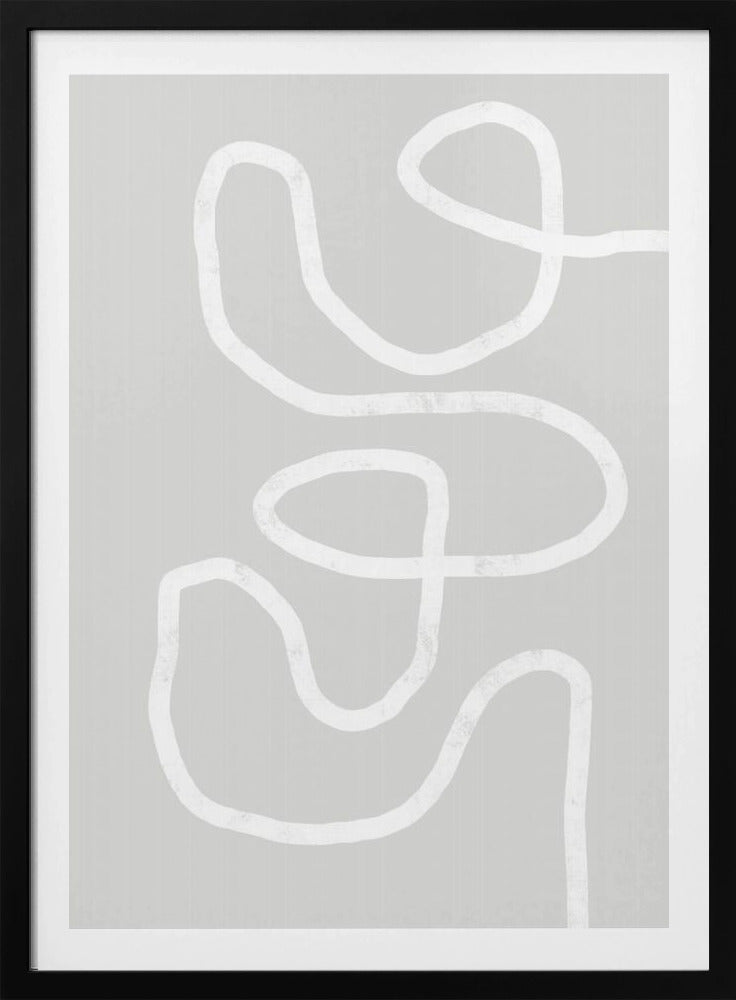 Abstracte witte kronkel | Poster