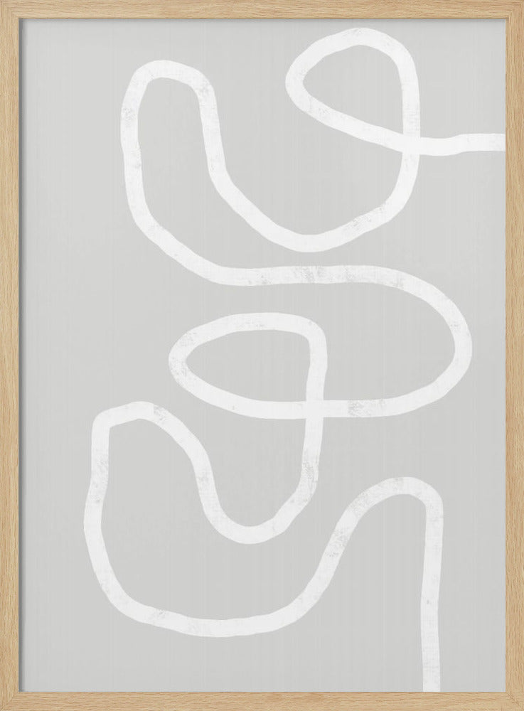 Abstracte witte kronkel | Poster