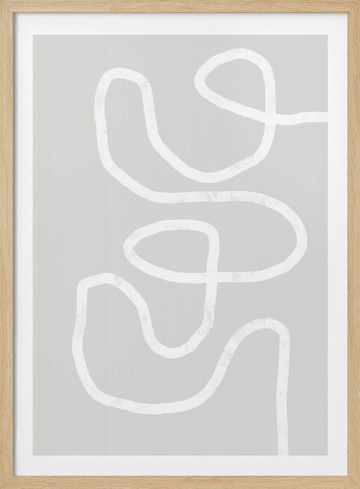 Abstracte witte kronkel | Poster