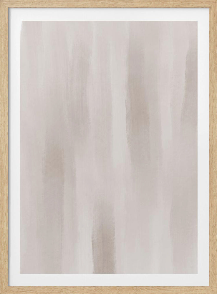 Beige penseelstreken op een gedempte achtergrond | Poster