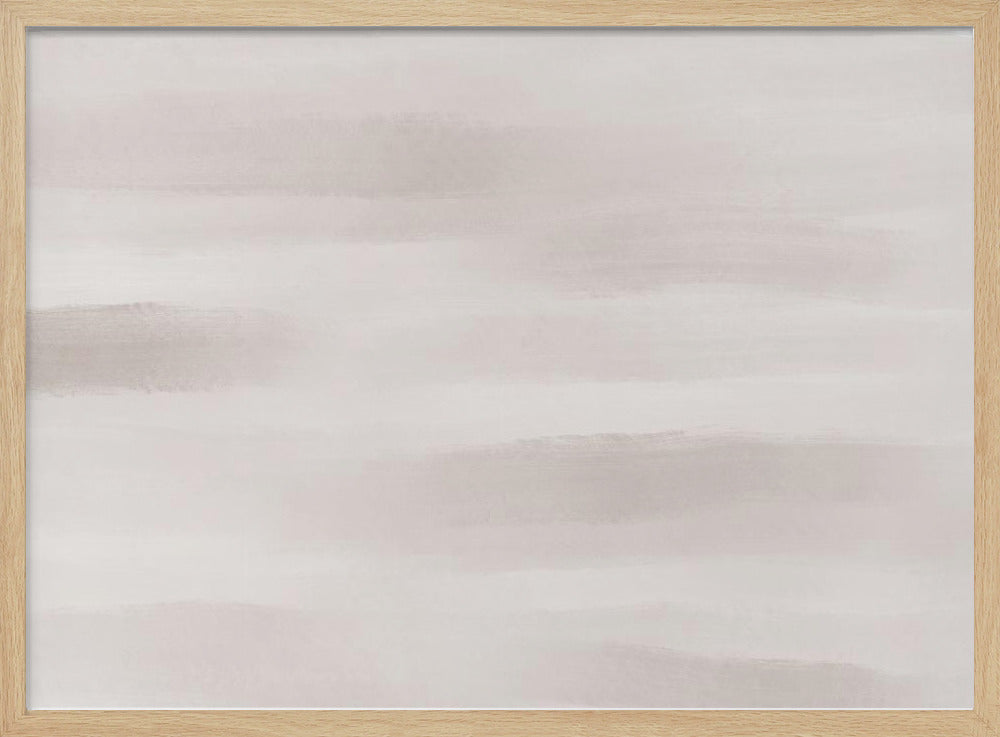 Zachte beige en grijze horizontale penseelstreken | Poster