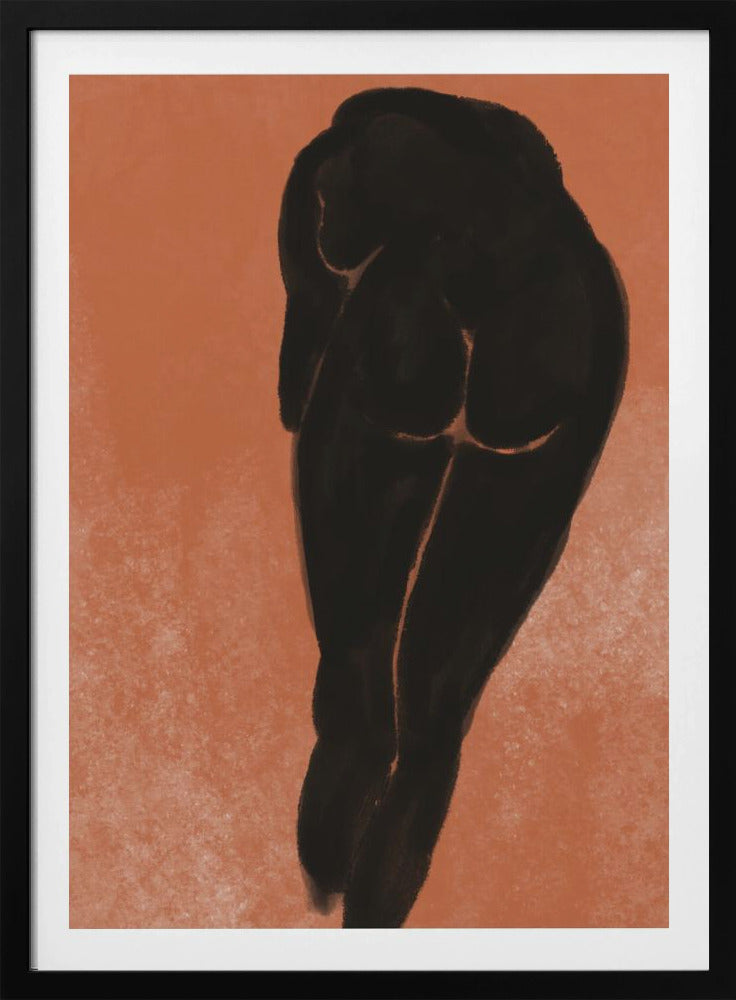 Naakt baden in het zwart | Poster