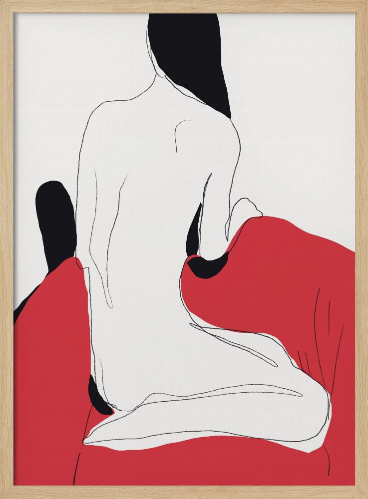 Naaktfiguur in een dynamische pose | Poster