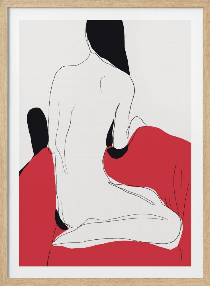 Naaktfiguur in een dynamische pose | Poster