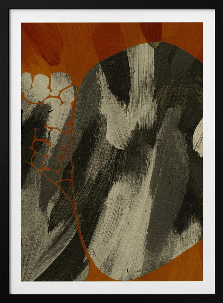 Aardse abstracte stroom | Poster