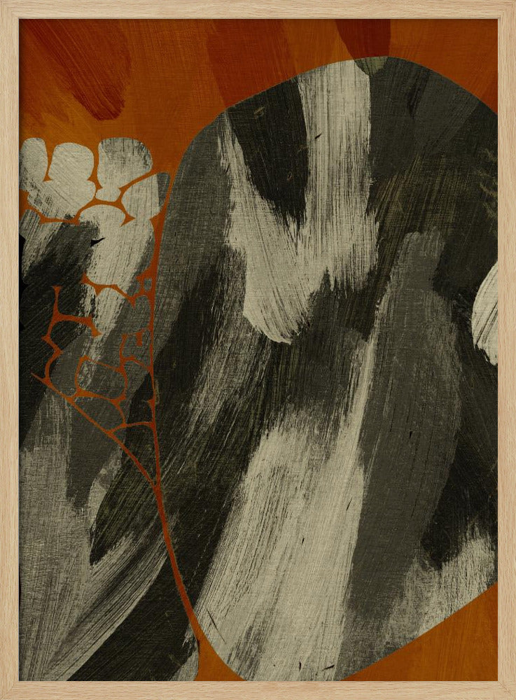 Aardse abstracte stroom | Poster