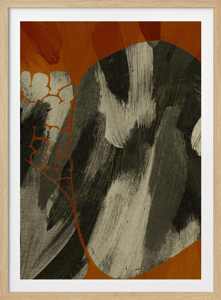 Aardse abstracte stroom | Poster