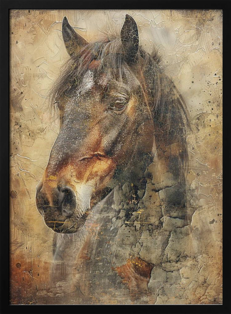 Paardenillustratie 09 | Poster