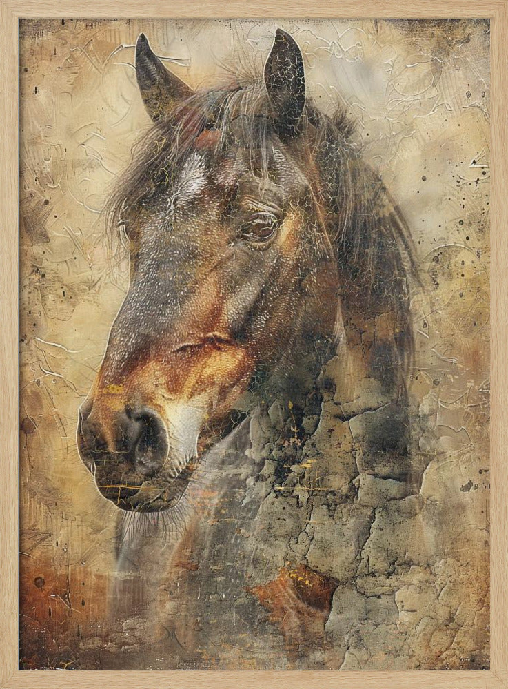 Paardenillustratie 09 | Poster