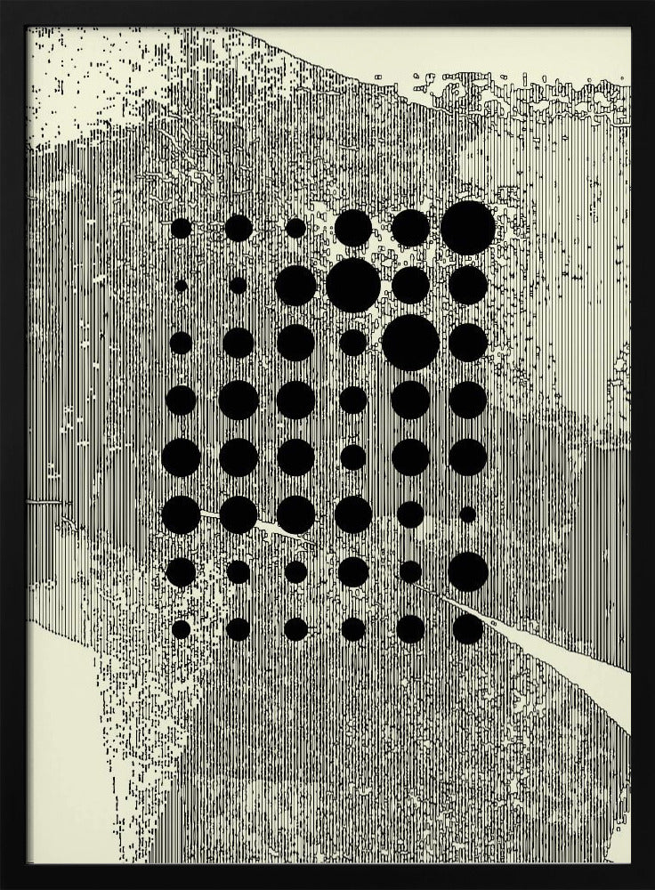 Zwarte geometrische cirkels | Poster