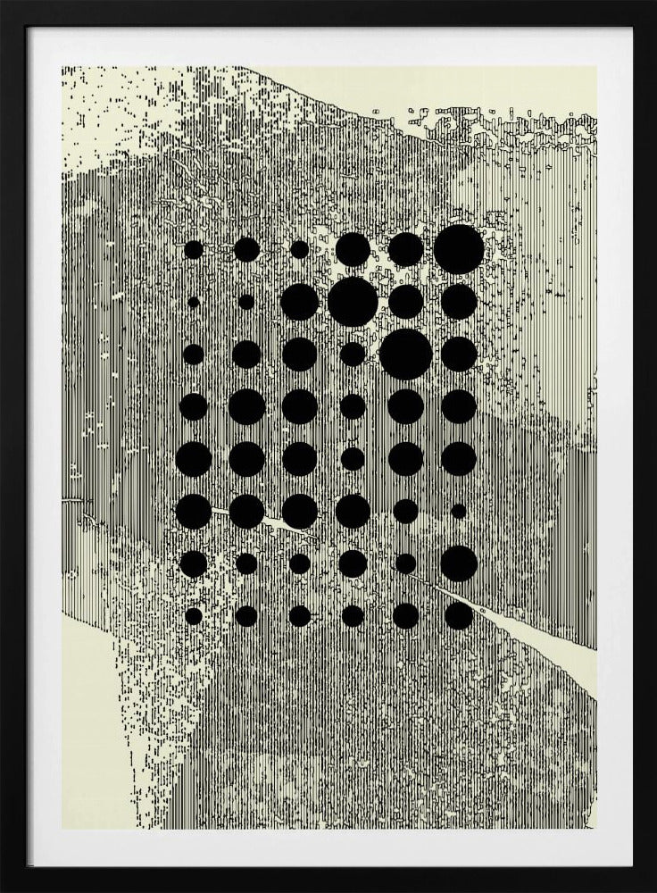 Zwarte geometrische cirkels | Poster