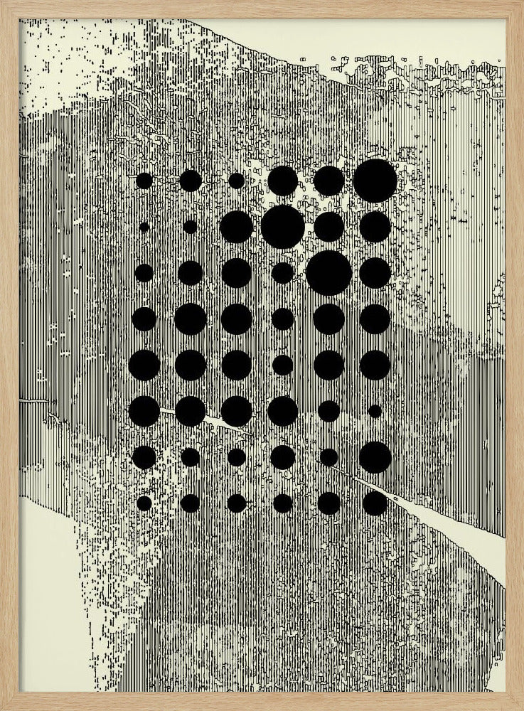 Zwarte geometrische cirkels | Poster