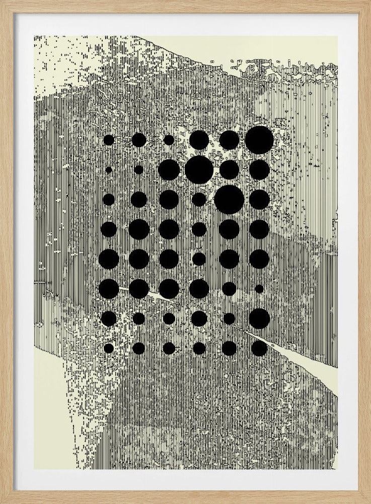 Zwarte geometrische cirkels | Poster