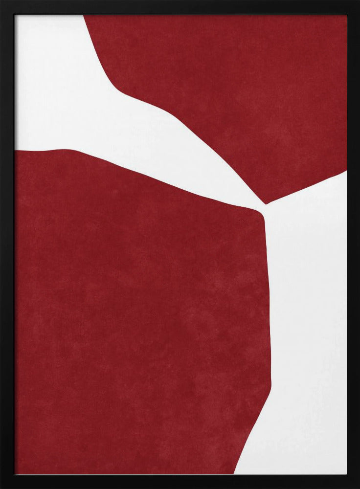 Abstract Rood op wit | Poster