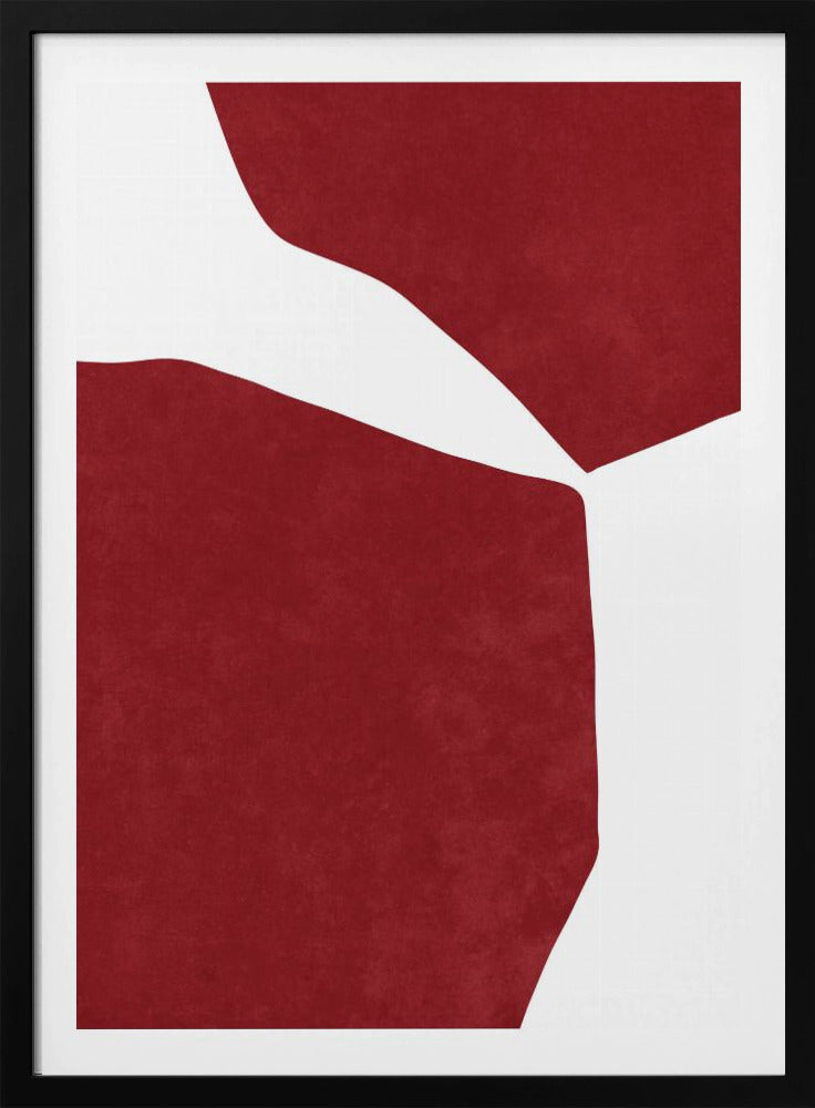 Abstract Rood op wit | Poster