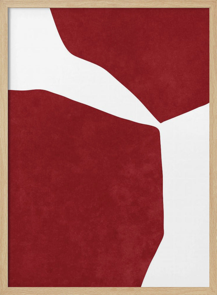 Abstract Rood op wit | Poster