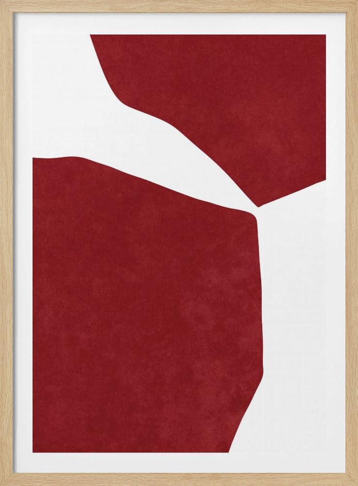 Abstract Rood op wit | Poster