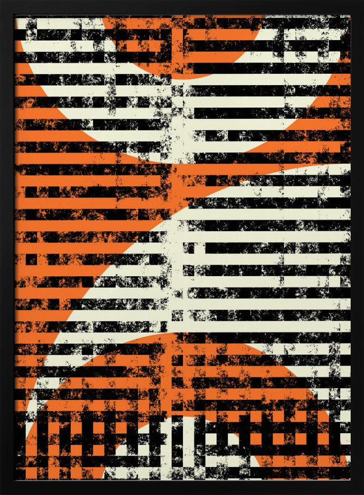 Gestreepte geometrische stroom | Poster