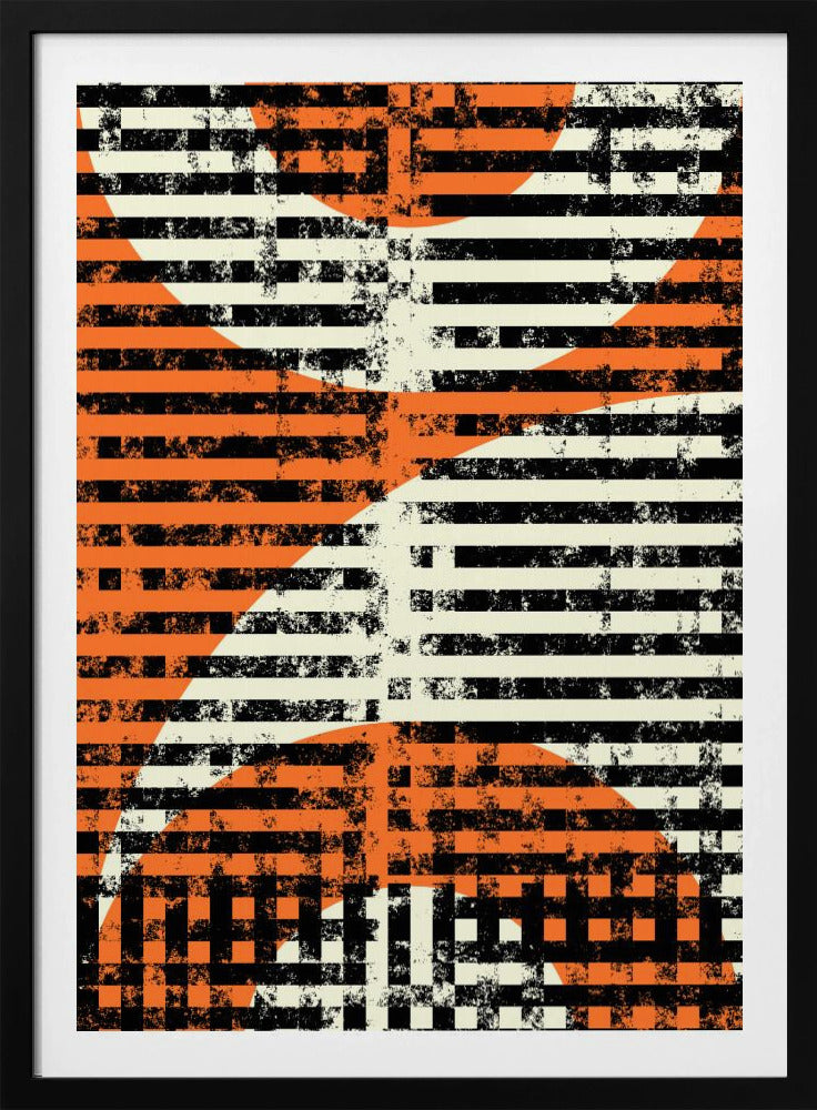 Gestreepte geometrische stroom | Poster