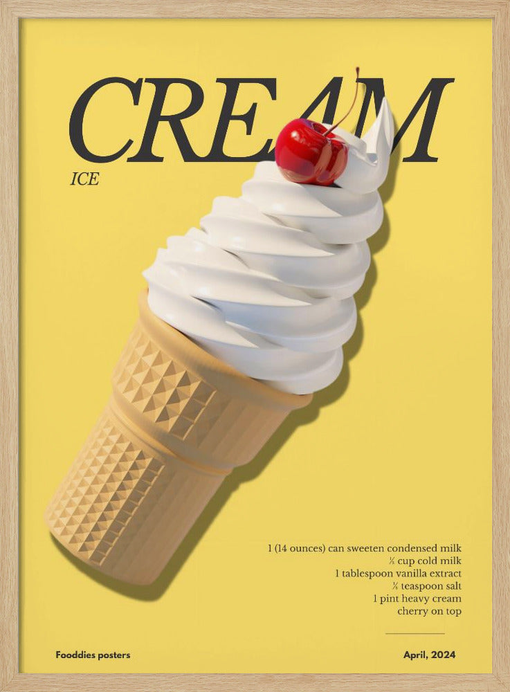 Kers op de taart ijs | Poster