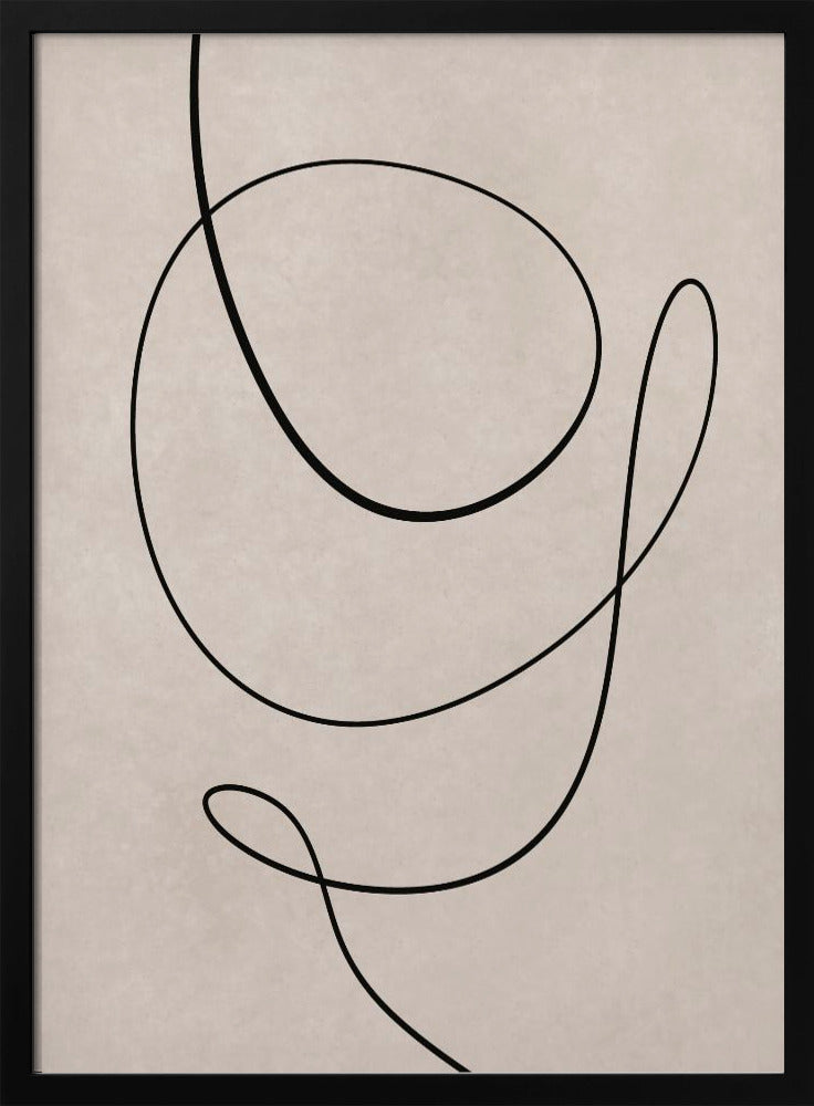 Minimale lijnkunst abstracte tekening 01 | Poster