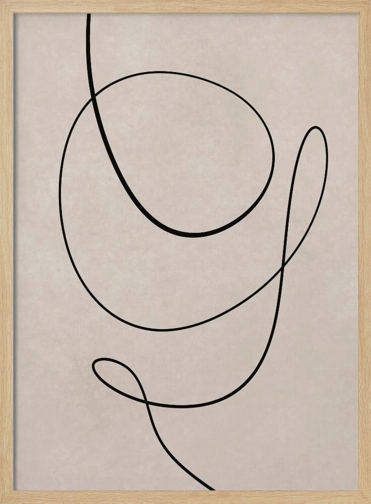Minimale lijnkunst abstracte tekening 01 | Poster