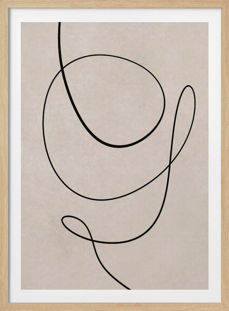 Minimale lijnkunst abstracte tekening 01 | Poster