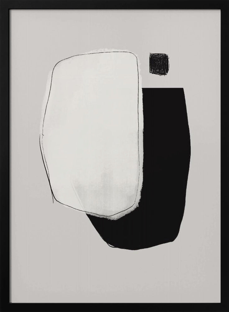 Monochrome vormen en negatieve ruimte | Poster