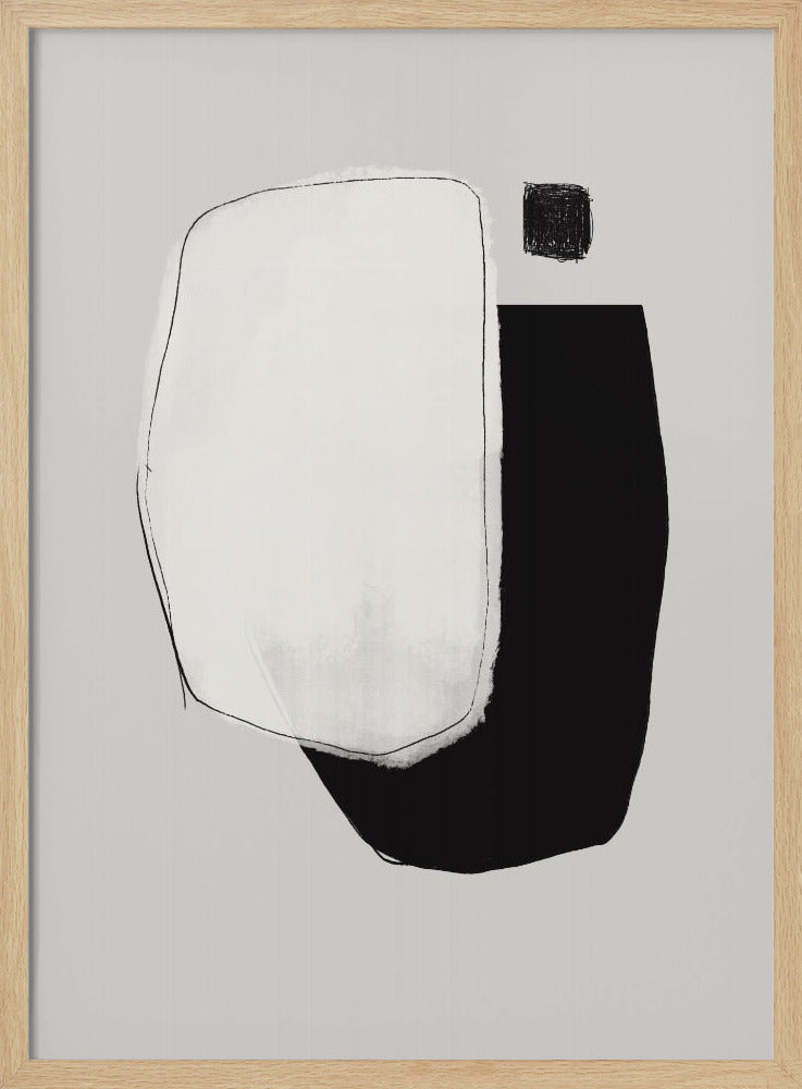 Monochrome vormen en negatieve ruimte | Poster