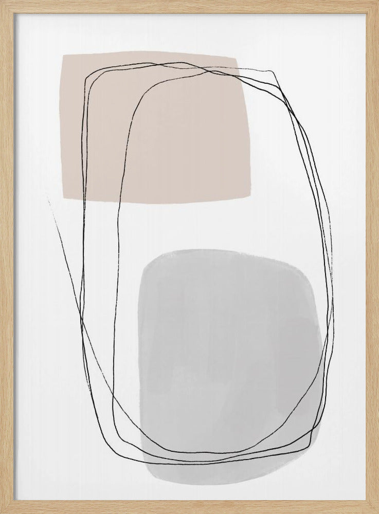 Geometrische vormen en vloeiende lijnen | Poster