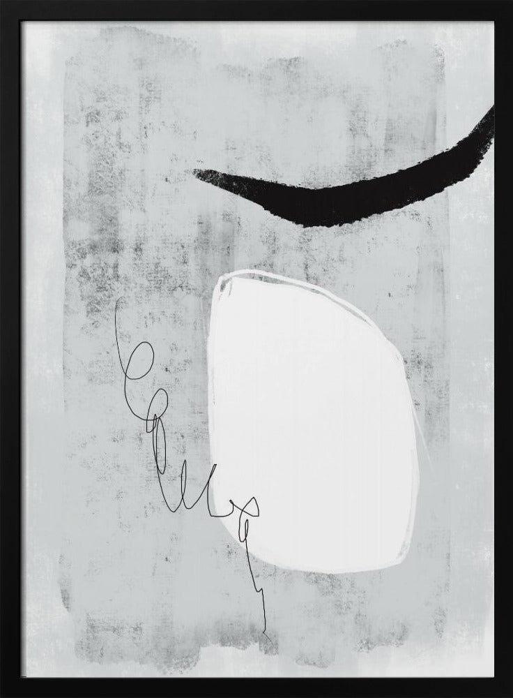 Minimalistisch ontwerp met grijstinten | Poster