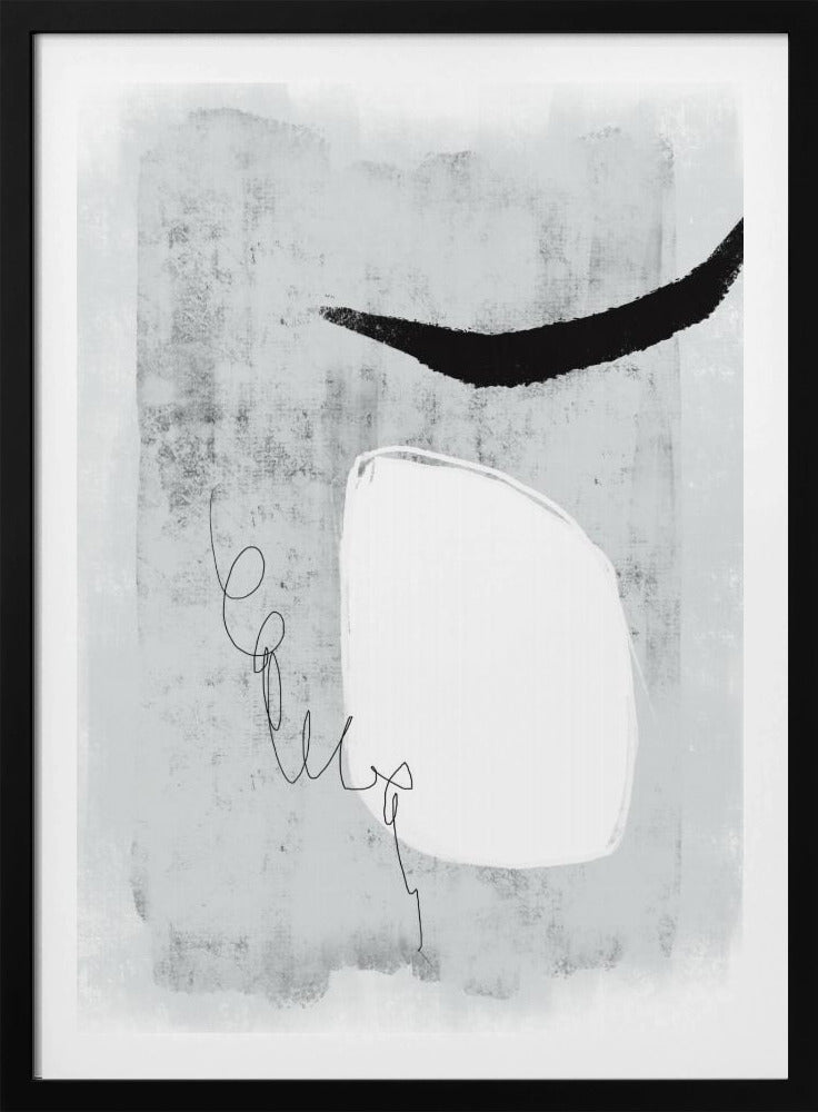 Minimalistisch ontwerp met grijstinten | Poster