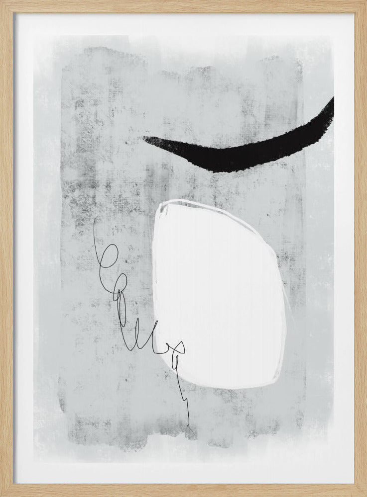 Minimalistisch ontwerp met grijstinten | Poster
