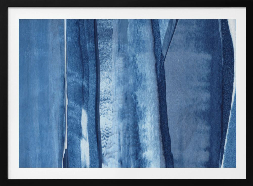 Blauwe lijnen en tinten | Poster