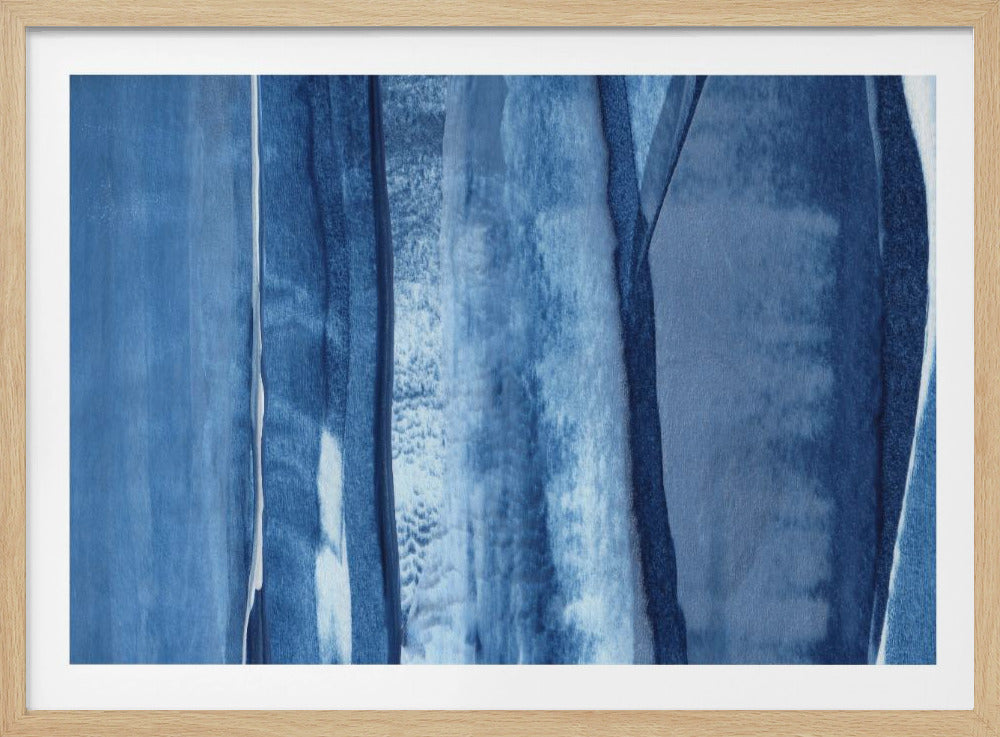 Blauwe lijnen en tinten | Poster