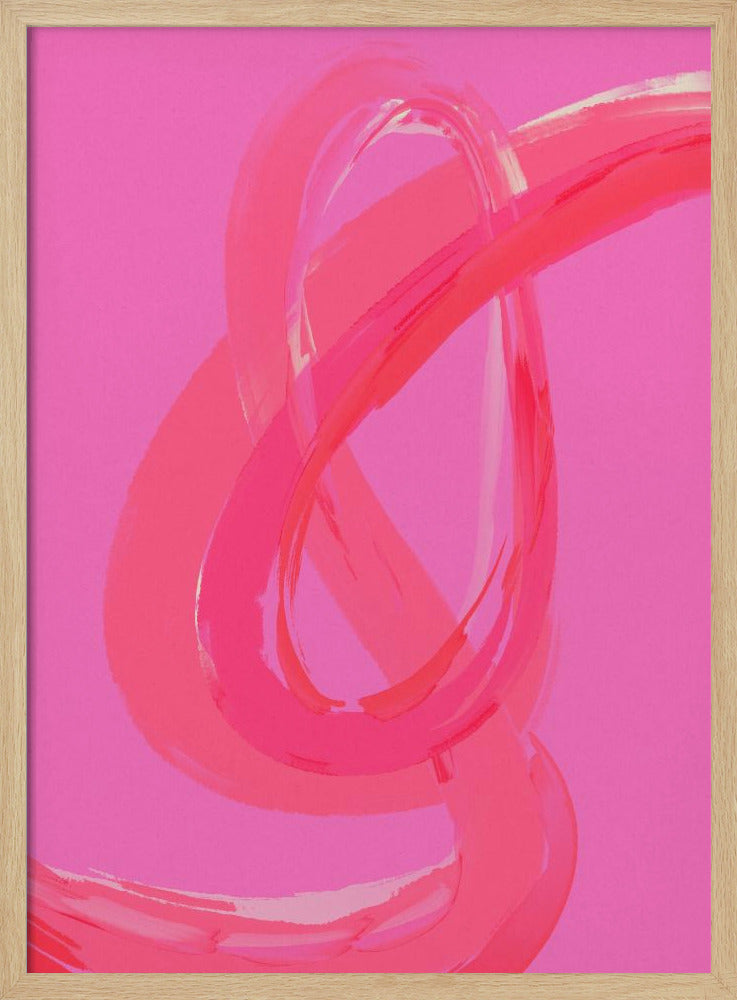 Levendige roze wervelingen | Poster