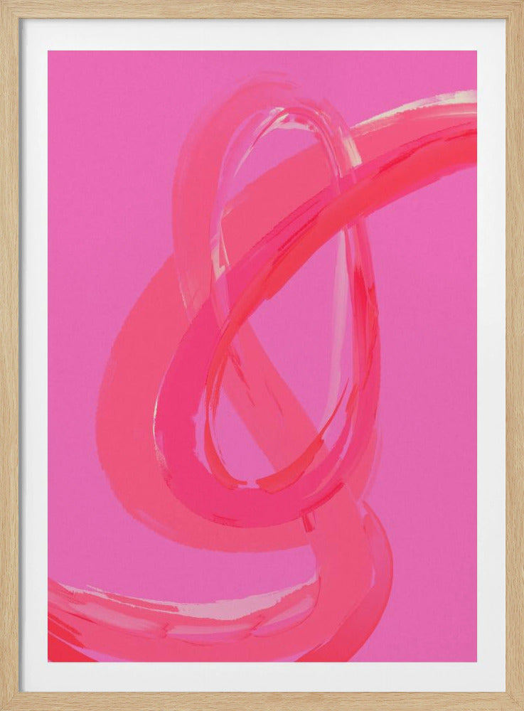 Levendige roze wervelingen | Poster