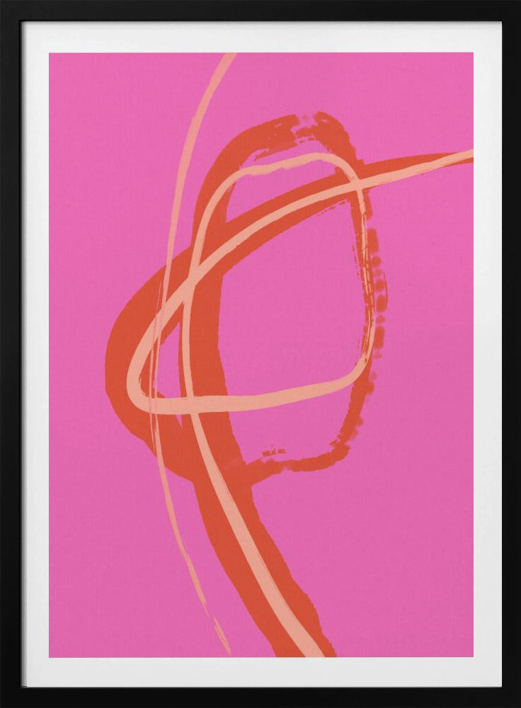 Levendige roze werveling | Poster
