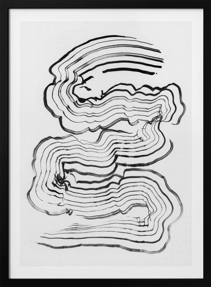 Schilderachtige abstracte lijnen 01 | Poster