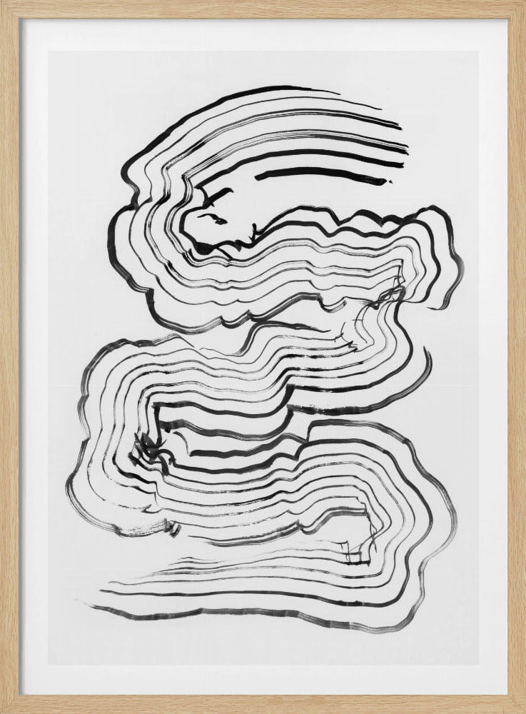 Schilderachtige abstracte lijnen 01 | Poster