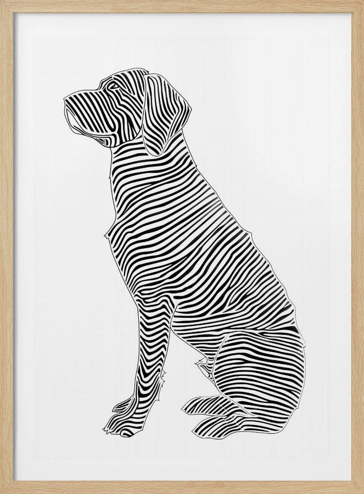 Lijnenkunst Hond | Poster