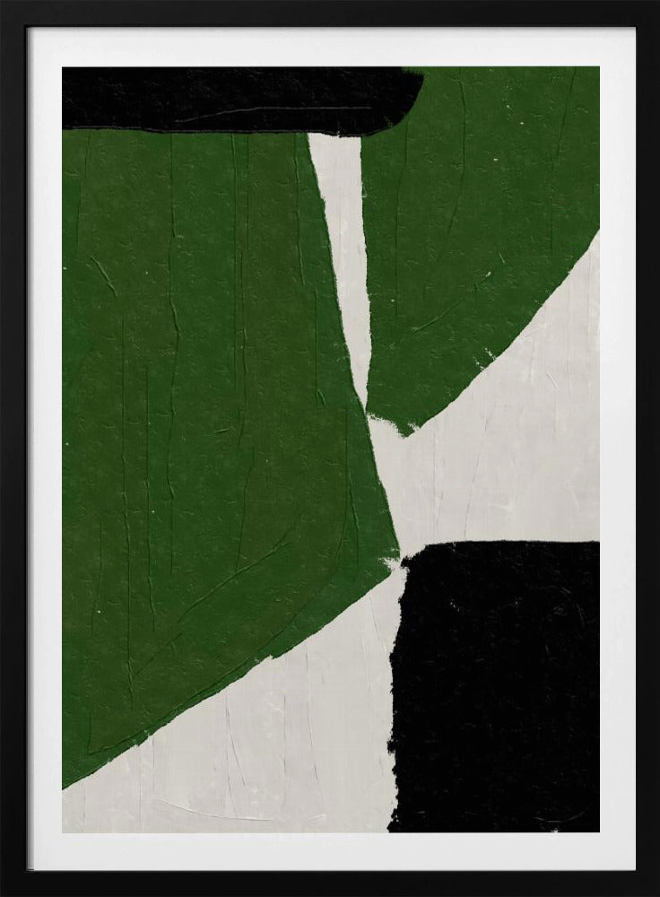 Abstracte groene vormen | Poster