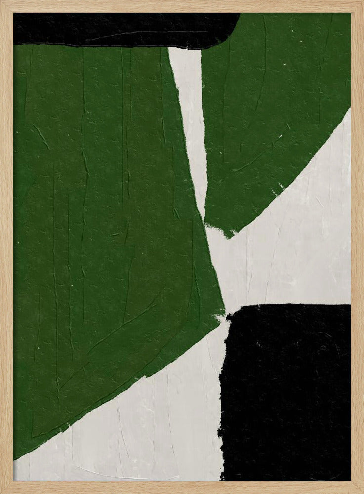 Abstracte groene vormen | Poster