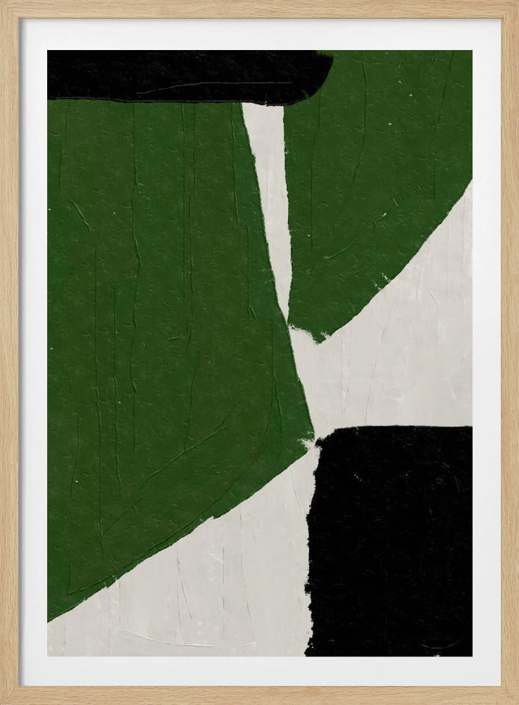 Abstracte groene vormen | Poster