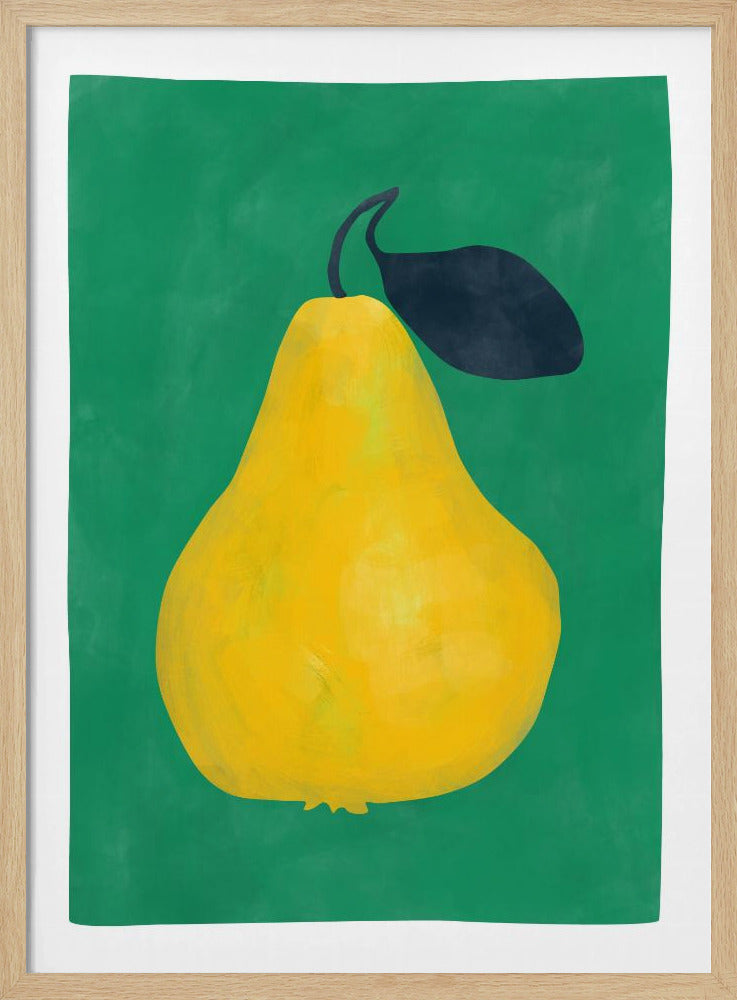 Minimalistische gele peer | Poster