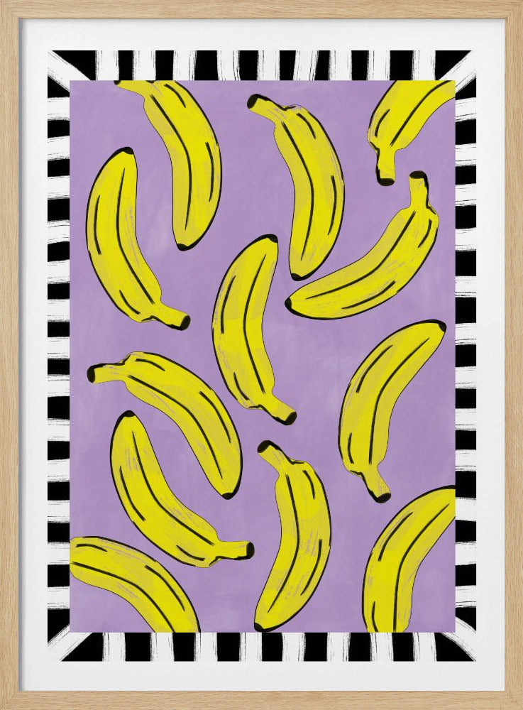 Gele bananen abstract | Poster